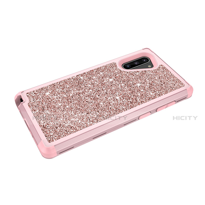 Funda Bumper Silicona y Plastico Carcasa Frontal y Trasera 360 Grados Bling-Bling para Samsung Galaxy Note 10