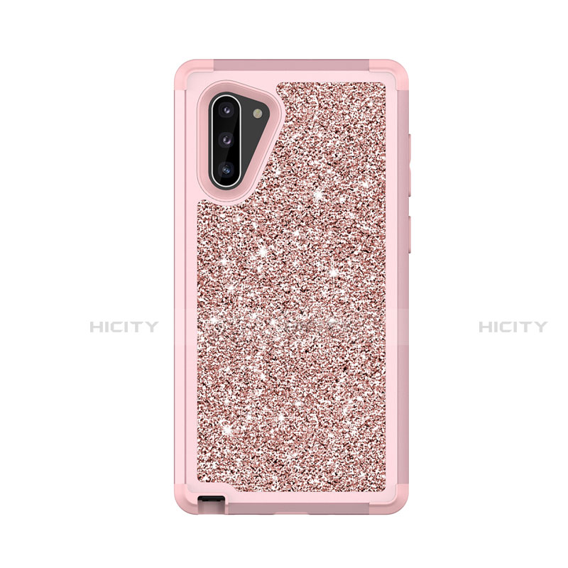 Funda Bumper Silicona y Plastico Carcasa Frontal y Trasera 360 Grados Bling-Bling para Samsung Galaxy Note 10 5G