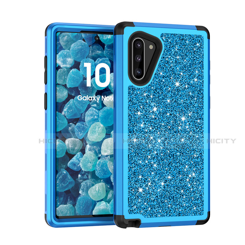 Funda Bumper Silicona y Plastico Carcasa Frontal y Trasera 360 Grados Bling-Bling para Samsung Galaxy Note 10 5G