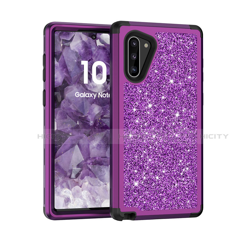 Funda Bumper Silicona y Plastico Carcasa Frontal y Trasera 360 Grados Bling-Bling para Samsung Galaxy Note 10 5G