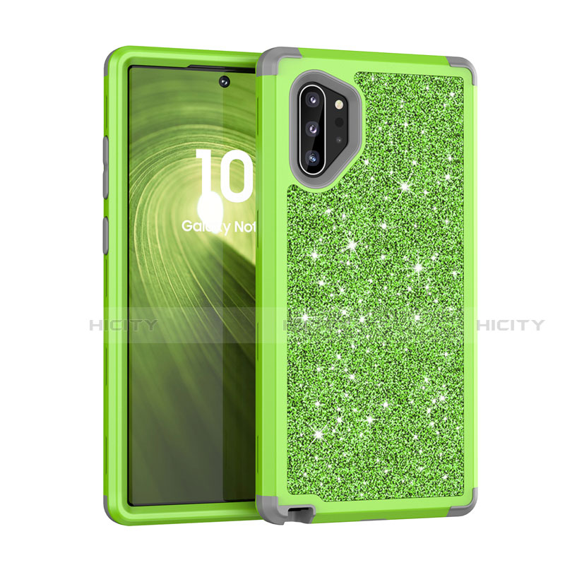 Funda Bumper Silicona y Plastico Carcasa Frontal y Trasera 360 Grados Bling-Bling para Samsung Galaxy Note 10 Plus