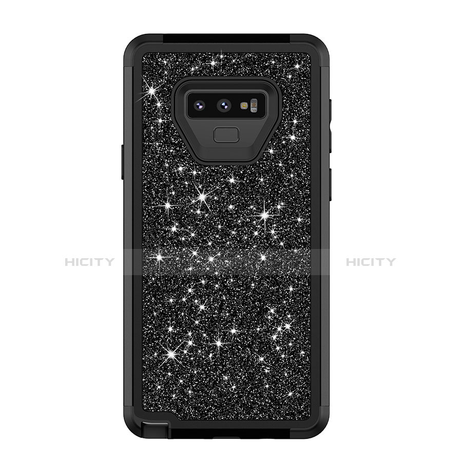 Funda Bumper Silicona y Plastico Carcasa Frontal y Trasera 360 Grados Bling-Bling para Samsung Galaxy Note 9