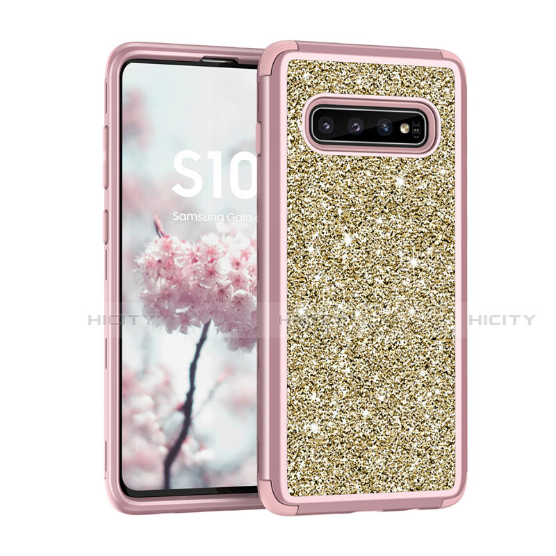 Funda Bumper Silicona y Plastico Carcasa Frontal y Trasera 360 Grados Bling-Bling para Samsung Galaxy S10 5G