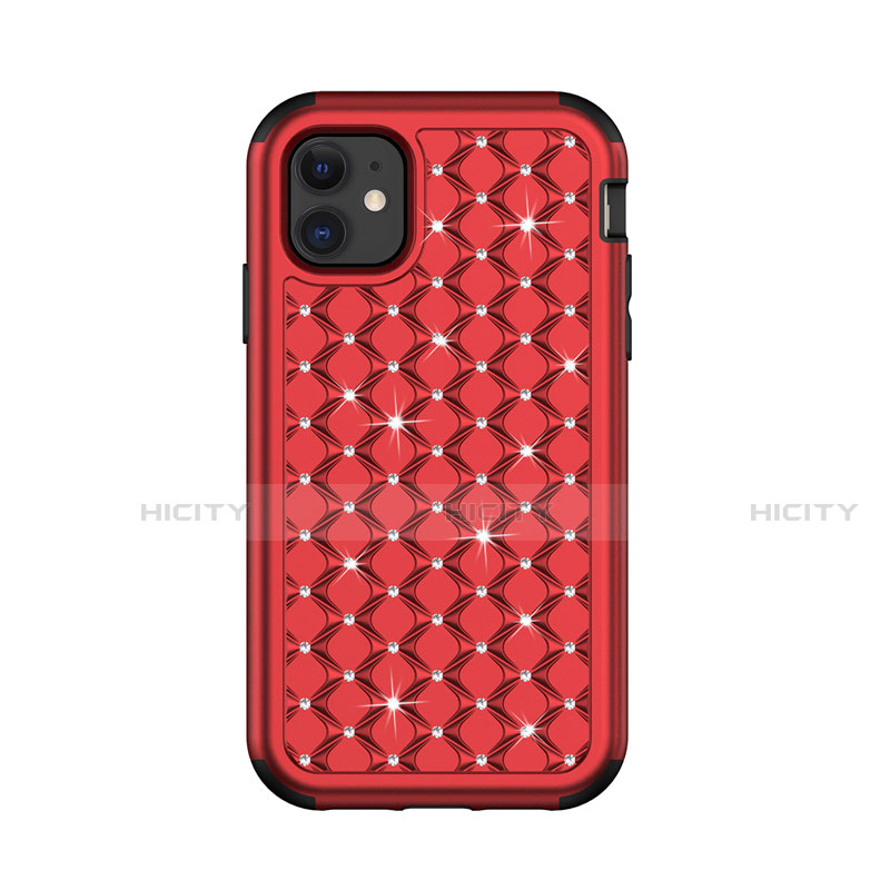 Funda Bumper Silicona y Plastico Carcasa Frontal y Trasera 360 Grados Bling-Bling U01 para Apple iPhone 11