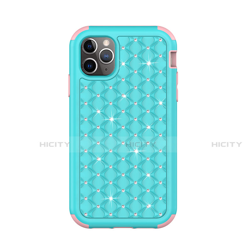 Funda Bumper Silicona y Plastico Carcasa Frontal y Trasera 360 Grados Bling-Bling U01 para Apple iPhone 11 Pro Max