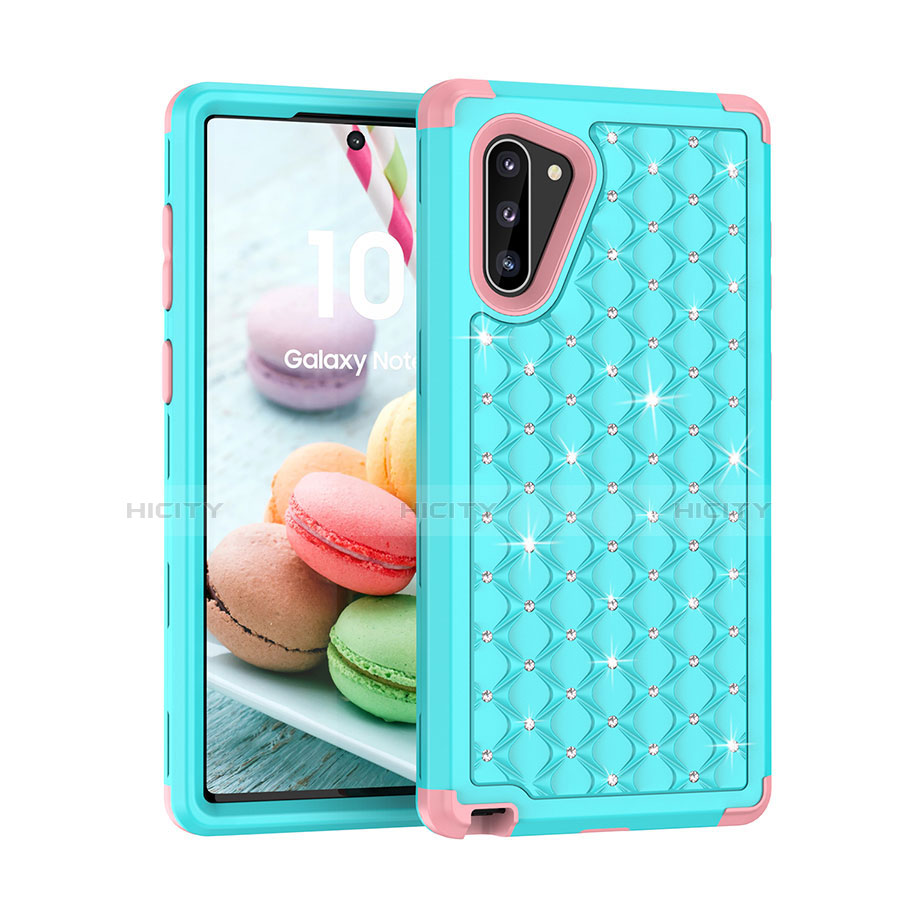 Funda Bumper Silicona y Plastico Carcasa Frontal y Trasera 360 Grados Bling-Bling U01 para Samsung Galaxy Note 10 5G