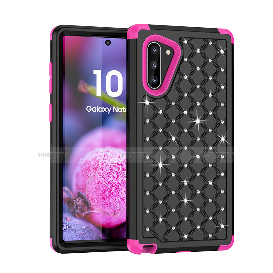 Funda Bumper Silicona y Plastico Carcasa Frontal y Trasera 360 Grados Bling-Bling U01 para Samsung Galaxy Note 10 5G