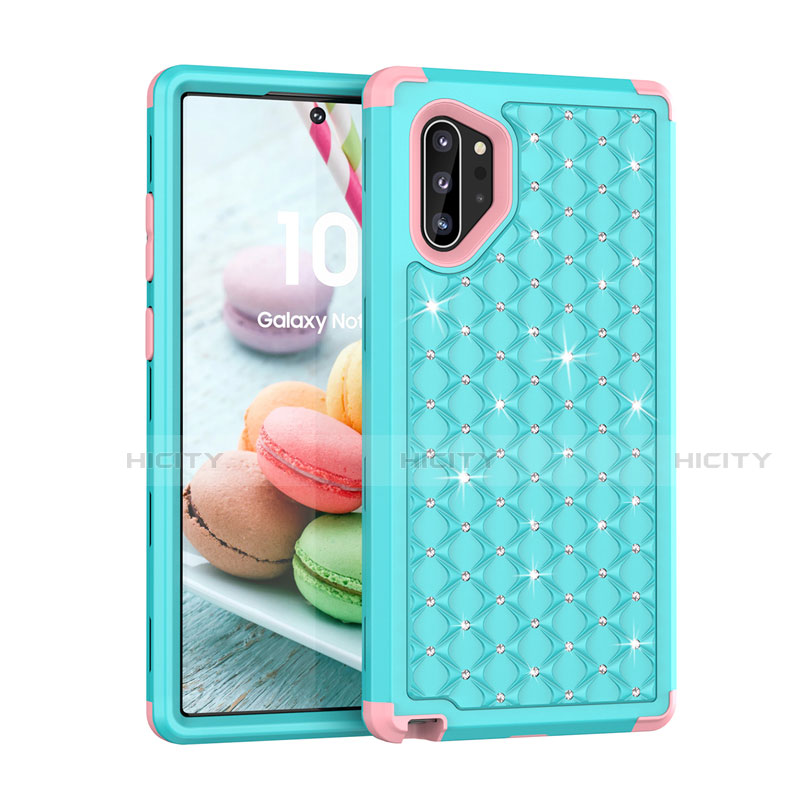 Funda Bumper Silicona y Plastico Carcasa Frontal y Trasera 360 Grados Bling-Bling U01 para Samsung Galaxy Note 10 Plus 5G