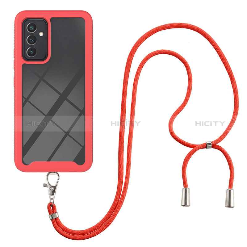 Funda Bumper Silicona y Plastico Carcasa Frontal y Trasera 360 Grados con Acollador Cordon Lanyard para Samsung Galaxy A15 5G