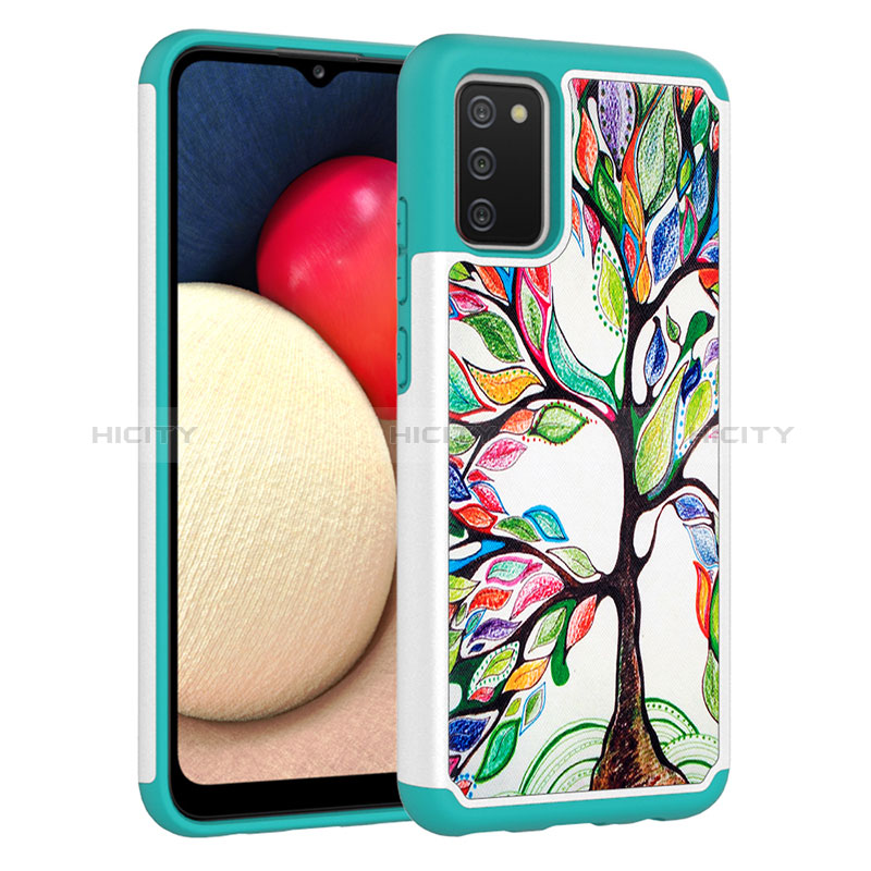 Funda Bumper Silicona y Plastico Carcasa Frontal y Trasera 360 Grados JX1 para Samsung Galaxy A02s Verde