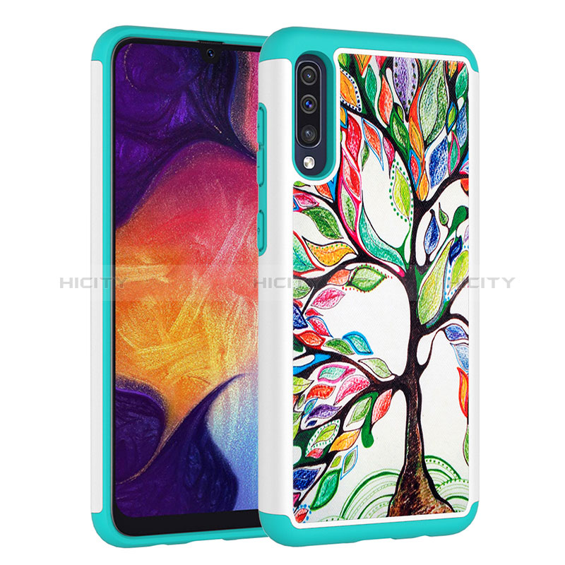 Funda Bumper Silicona y Plastico Carcasa Frontal y Trasera 360 Grados JX1 para Samsung Galaxy A30S Verde