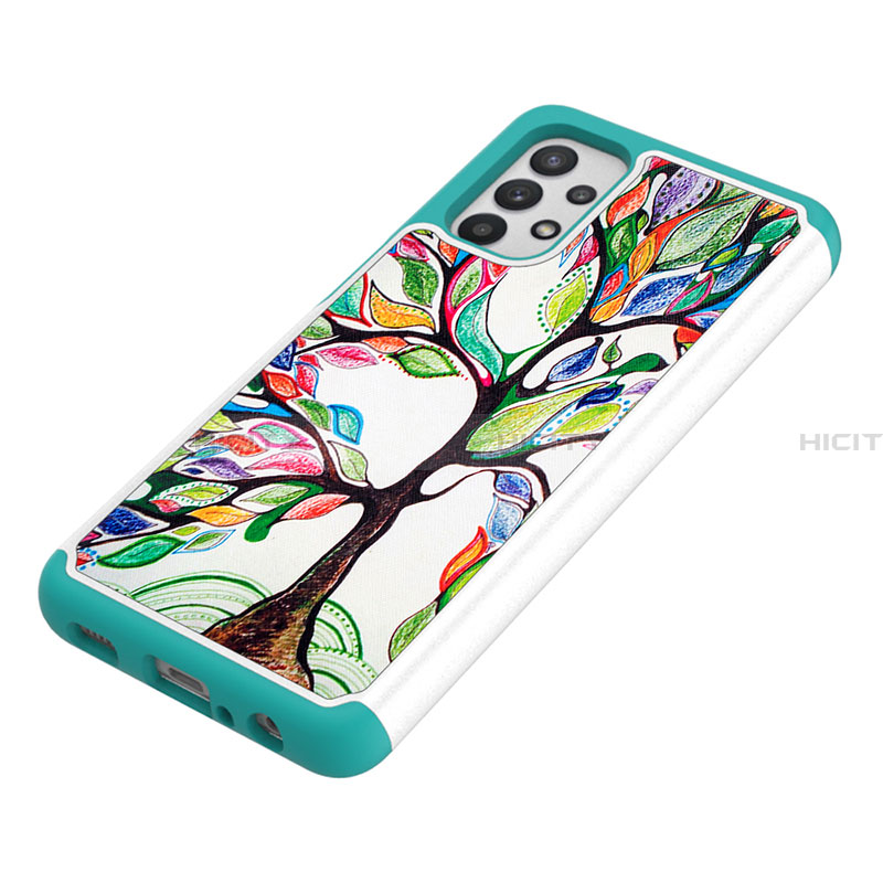 Funda Bumper Silicona y Plastico Carcasa Frontal y Trasera 360 Grados JX1 para Samsung Galaxy A32 4G