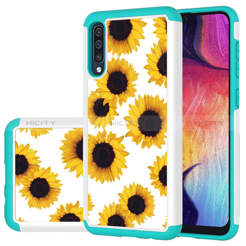 Funda Bumper Silicona y Plastico Carcasa Frontal y Trasera 360 Grados JX1 para Samsung Galaxy A50S