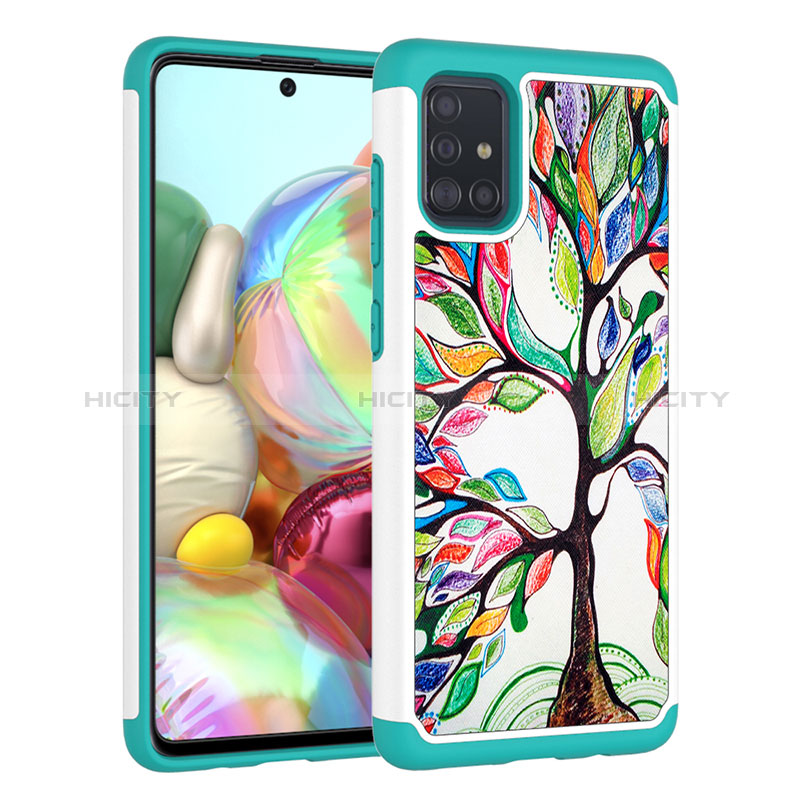 Funda Bumper Silicona y Plastico Carcasa Frontal y Trasera 360 Grados JX1 para Samsung Galaxy A51 4G Verde