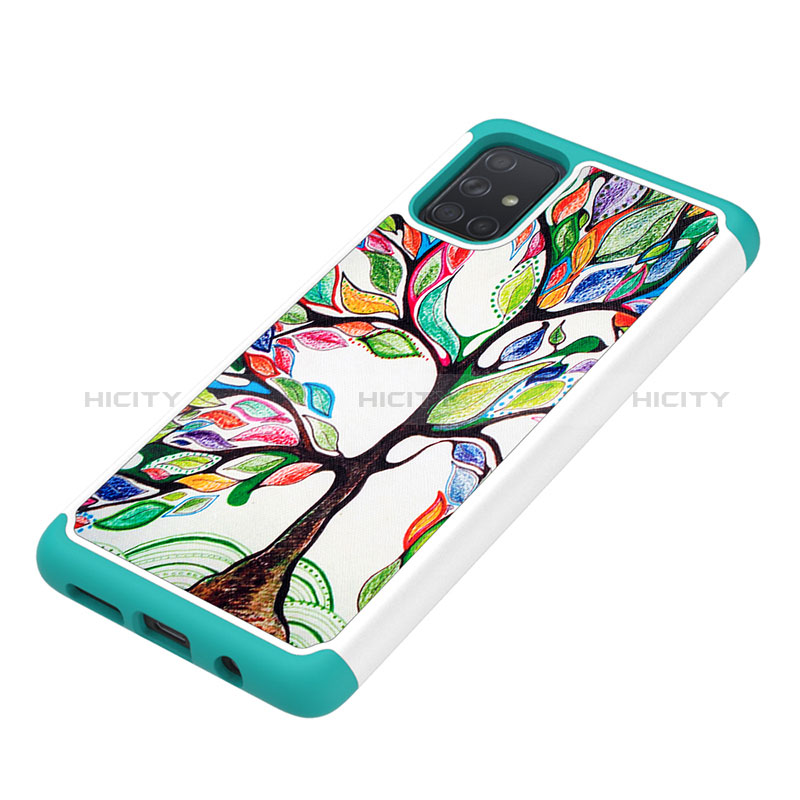 Funda Bumper Silicona y Plastico Carcasa Frontal y Trasera 360 Grados JX1 para Samsung Galaxy A71 4G A715