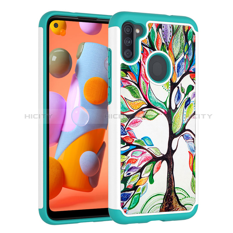 Funda Bumper Silicona y Plastico Carcasa Frontal y Trasera 360 Grados JX1 para Samsung Galaxy M11