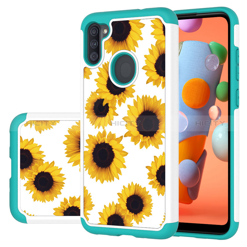 Funda Bumper Silicona y Plastico Carcasa Frontal y Trasera 360 Grados JX1 para Samsung Galaxy M11