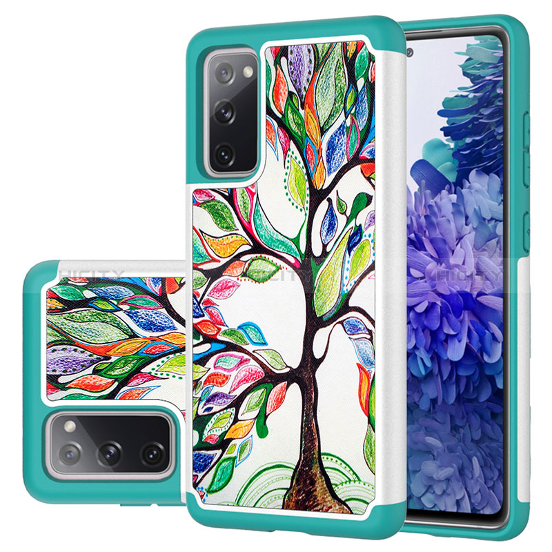 Funda Bumper Silicona y Plastico Carcasa Frontal y Trasera 360 Grados JX1 para Samsung Galaxy S20 FE 4G