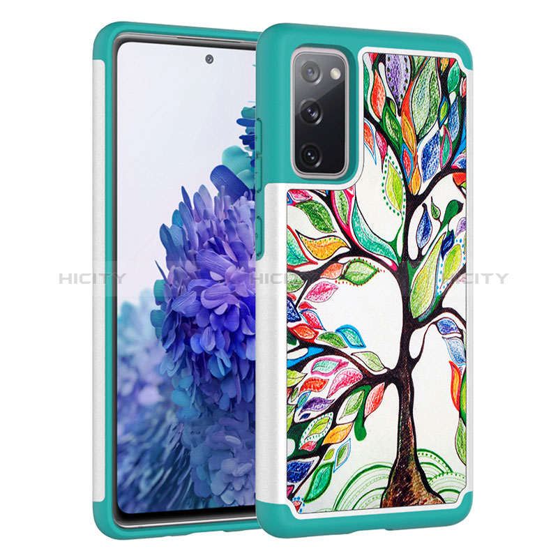 Funda Bumper Silicona y Plastico Carcasa Frontal y Trasera 360 Grados JX1 para Samsung Galaxy S20 Lite 5G Verde