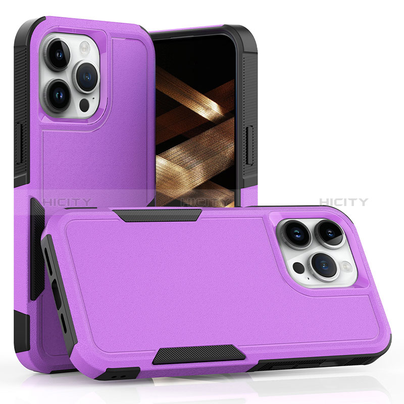 Funda Bumper Silicona y Plastico Carcasa Frontal y Trasera 360 Grados MQ1 para Apple iPhone 13 Pro Max