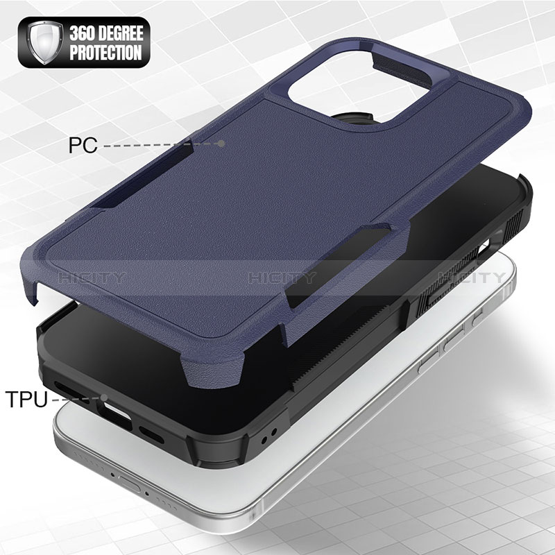 Funda Bumper Silicona y Plastico Carcasa Frontal y Trasera 360 Grados MQ1 para Apple iPhone 13 Pro Max