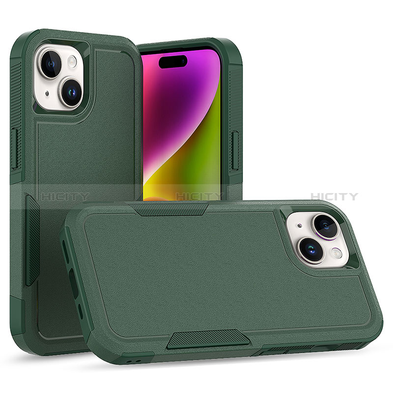 Funda Bumper Silicona y Plastico Carcasa Frontal y Trasera 360 Grados MQ1 para Apple iPhone 14