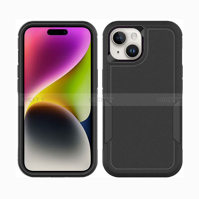 Funda Bumper Silicona y Plastico Carcasa Frontal y Trasera 360 Grados MQ1 para Apple iPhone 14 Plus