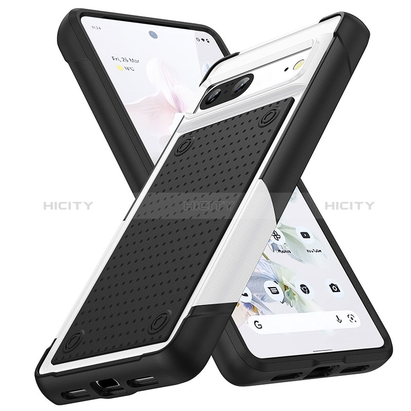 Funda Bumper Silicona y Plastico Carcasa Frontal y Trasera 360 Grados MQ1 para Google Pixel 7 5G