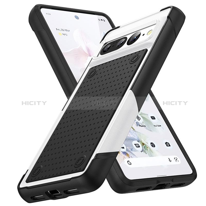 Funda Bumper Silicona y Plastico Carcasa Frontal y Trasera 360 Grados MQ1 para Google Pixel 7 Pro 5G