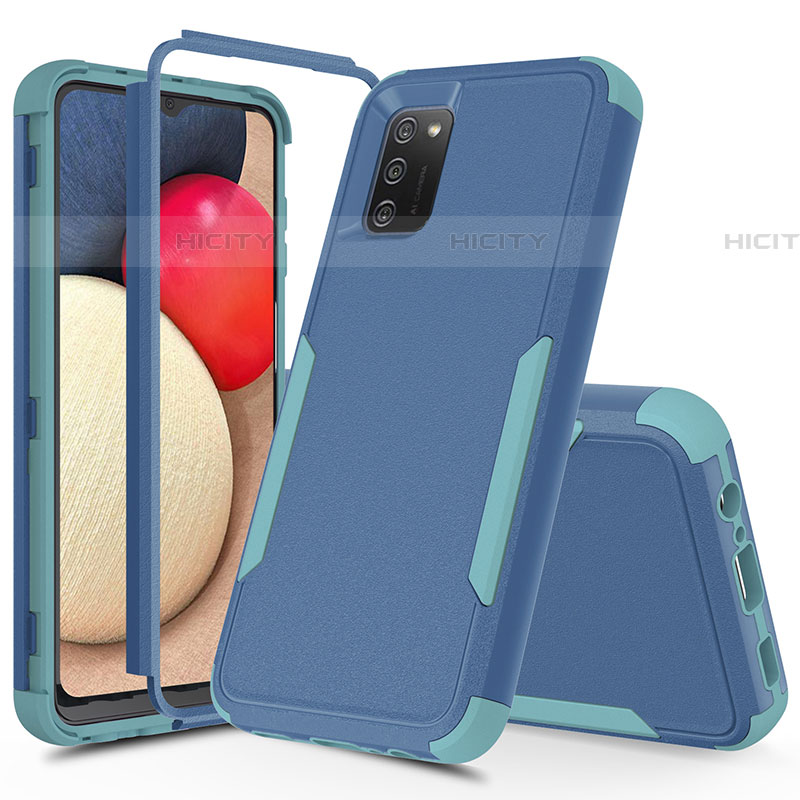 Funda Bumper Silicona y Plastico Carcasa Frontal y Trasera 360 Grados MQ1 para Samsung Galaxy A03s