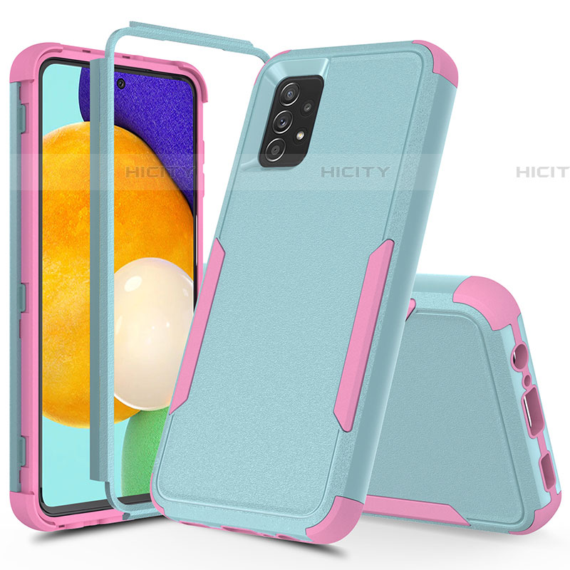 Funda Bumper Silicona y Plastico Carcasa Frontal y Trasera 360 Grados MQ1 para Samsung Galaxy A52 4G