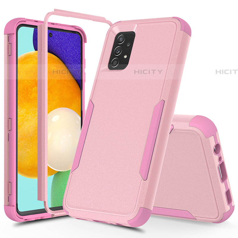 Funda Bumper Silicona y Plastico Carcasa Frontal y Trasera 360 Grados MQ1 para Samsung Galaxy A52 4G