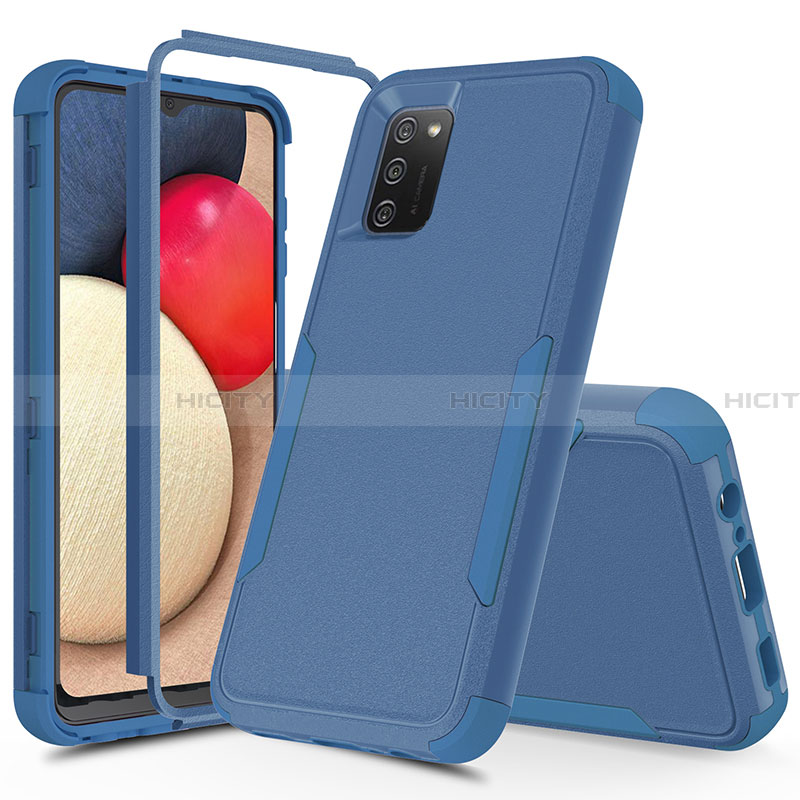 Funda Bumper Silicona y Plastico Carcasa Frontal y Trasera 360 Grados MQ1 para Samsung Galaxy F02S SM-E025F