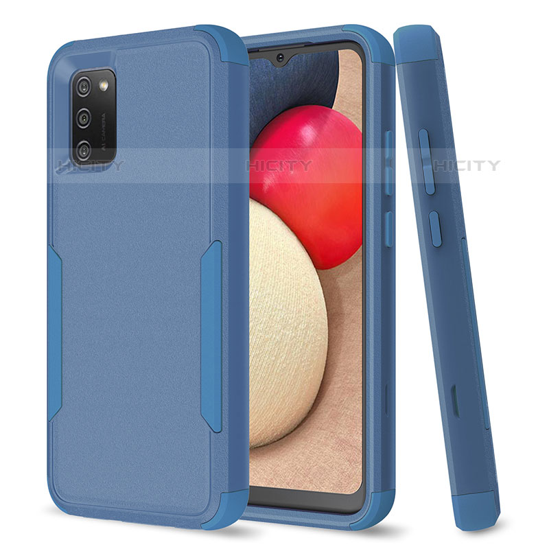 Funda Bumper Silicona y Plastico Carcasa Frontal y Trasera 360 Grados MQ1 para Samsung Galaxy M02s