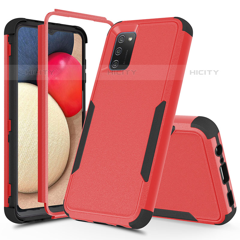 Funda Bumper Silicona y Plastico Carcasa Frontal y Trasera 360 Grados MQ1 para Samsung Galaxy M02s