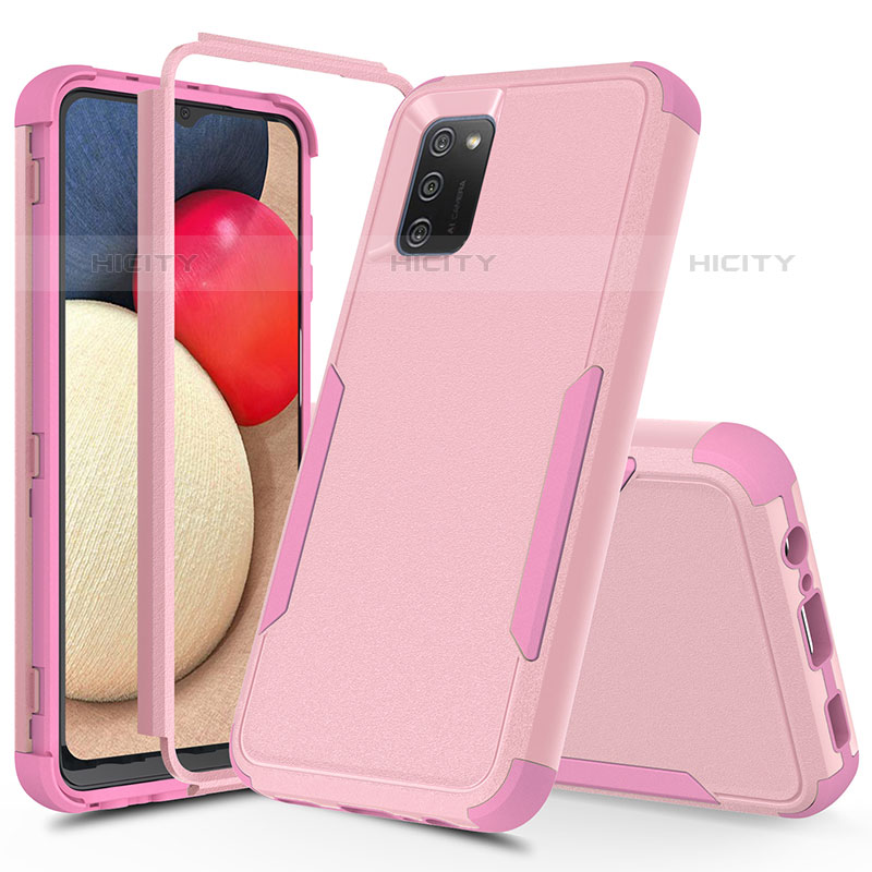 Funda Bumper Silicona y Plastico Carcasa Frontal y Trasera 360 Grados MQ1 para Samsung Galaxy M02s