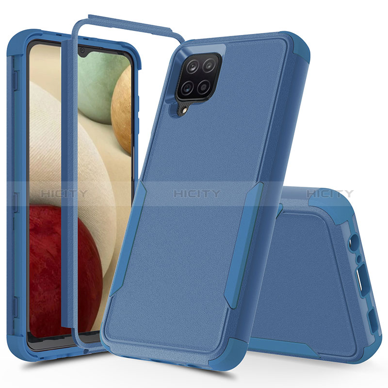 Funda Bumper Silicona y Plastico Carcasa Frontal y Trasera 360 Grados MQ1 para Samsung Galaxy M12