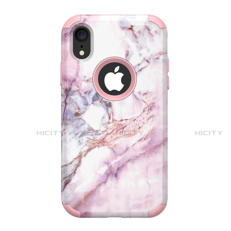 Funda Bumper Silicona y Plastico Carcasa Frontal y Trasera 360 Grados para Apple iPhone XR