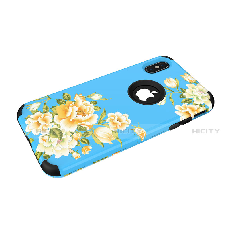 Funda Bumper Silicona y Plastico Carcasa Frontal y Trasera 360 Grados para Apple iPhone Xs