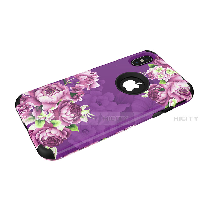 Funda Bumper Silicona y Plastico Carcasa Frontal y Trasera 360 Grados para Apple iPhone Xs Max