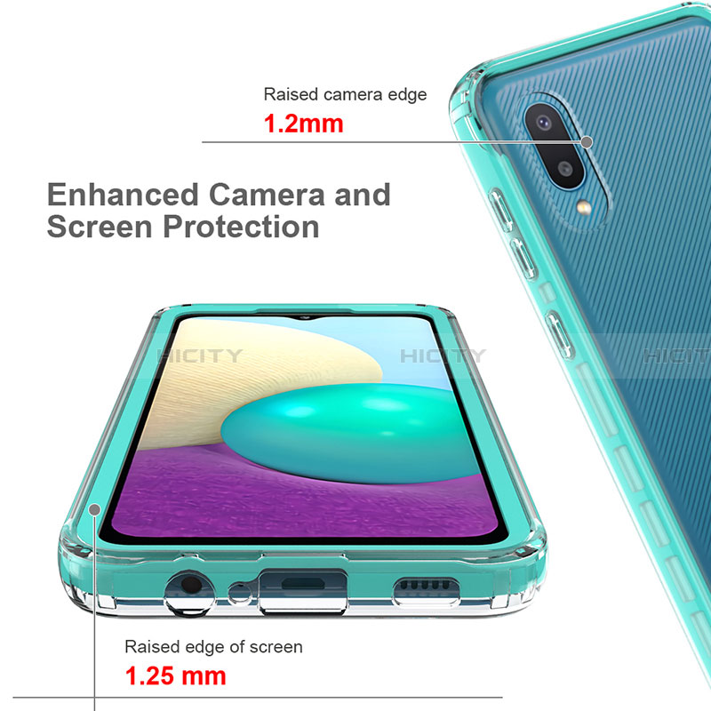 Funda Bumper Silicona y Plastico Carcasa Frontal y Trasera 360 Grados para Samsung Galaxy A02