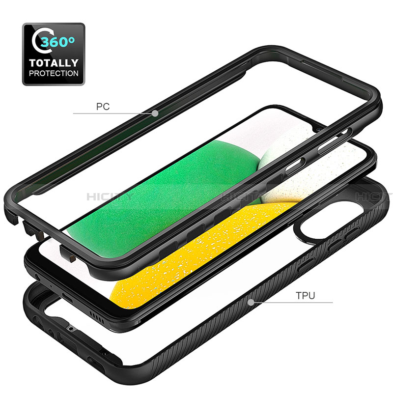 Funda Bumper Silicona y Plastico Carcasa Frontal y Trasera 360 Grados para Samsung Galaxy A03 Core