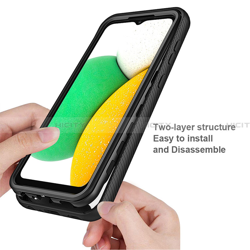 Funda Bumper Silicona y Plastico Carcasa Frontal y Trasera 360 Grados para Samsung Galaxy A03 Core