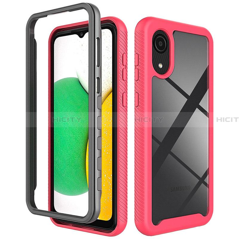 Funda Bumper Silicona y Plastico Carcasa Frontal y Trasera 360 Grados para Samsung Galaxy A03 Core