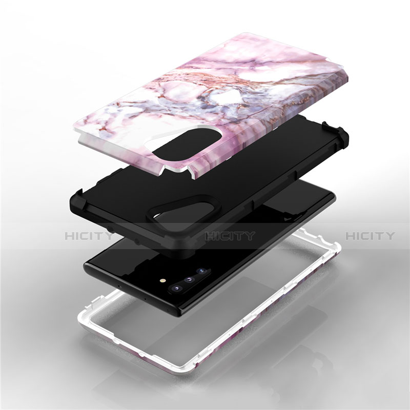 Funda Bumper Silicona y Plastico Carcasa Frontal y Trasera 360 Grados para Samsung Galaxy Note 10