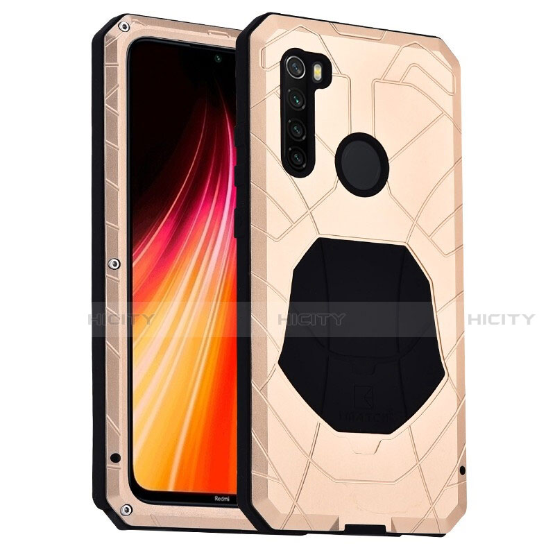 Funda Bumper Silicona y Plastico Carcasa Frontal y Trasera 360 Grados R01 para Xiaomi Redmi Note 8T Oro