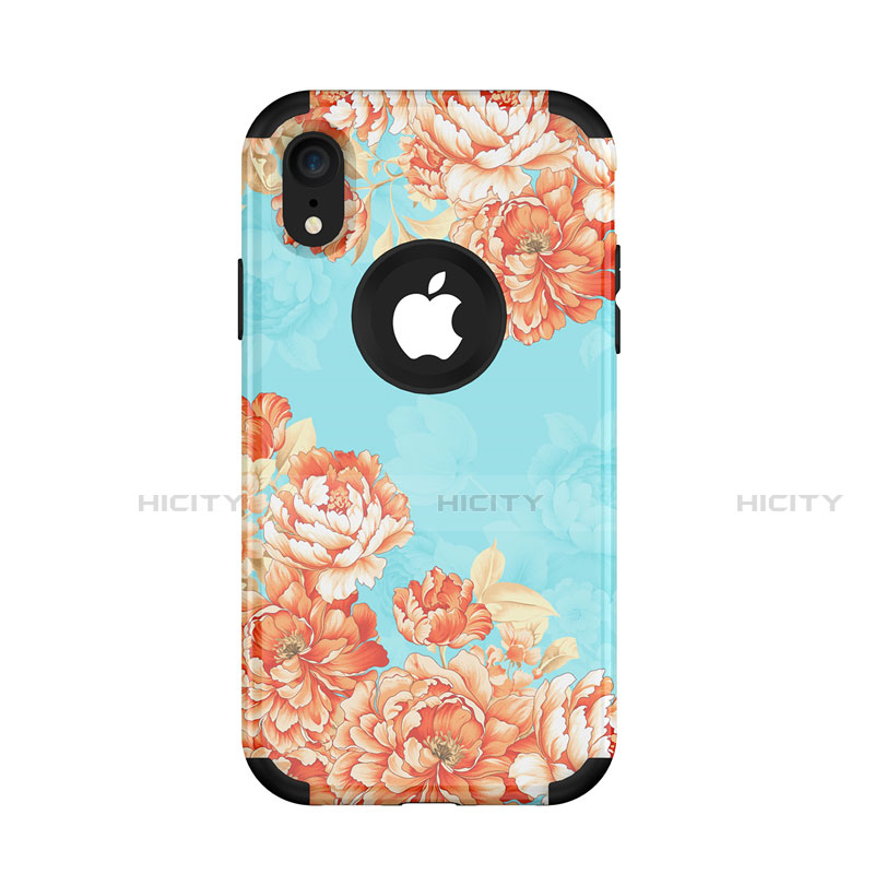 Funda Bumper Silicona y Plastico Carcasa Frontal y Trasera 360 Grados U01 para Apple iPhone XR