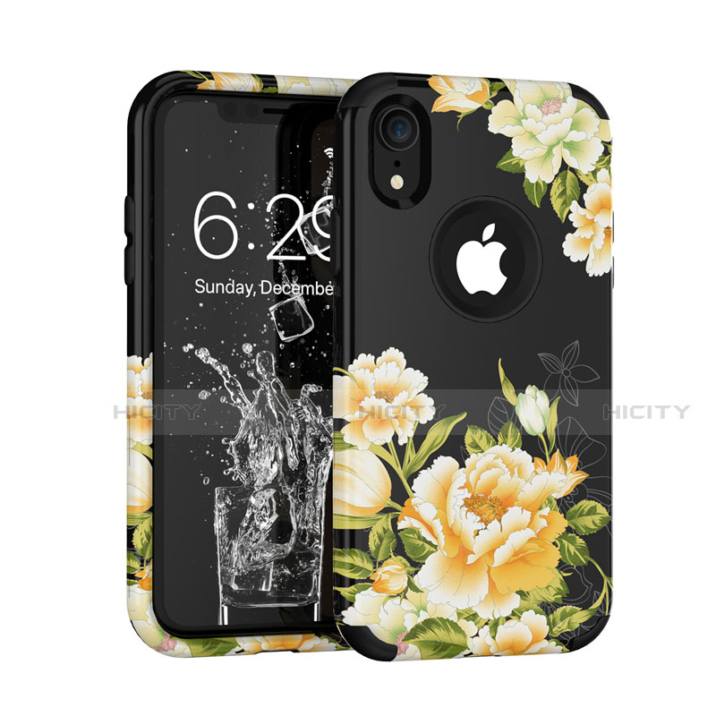 Funda Bumper Silicona y Plastico Carcasa Frontal y Trasera 360 Grados U01 para Apple iPhone XR