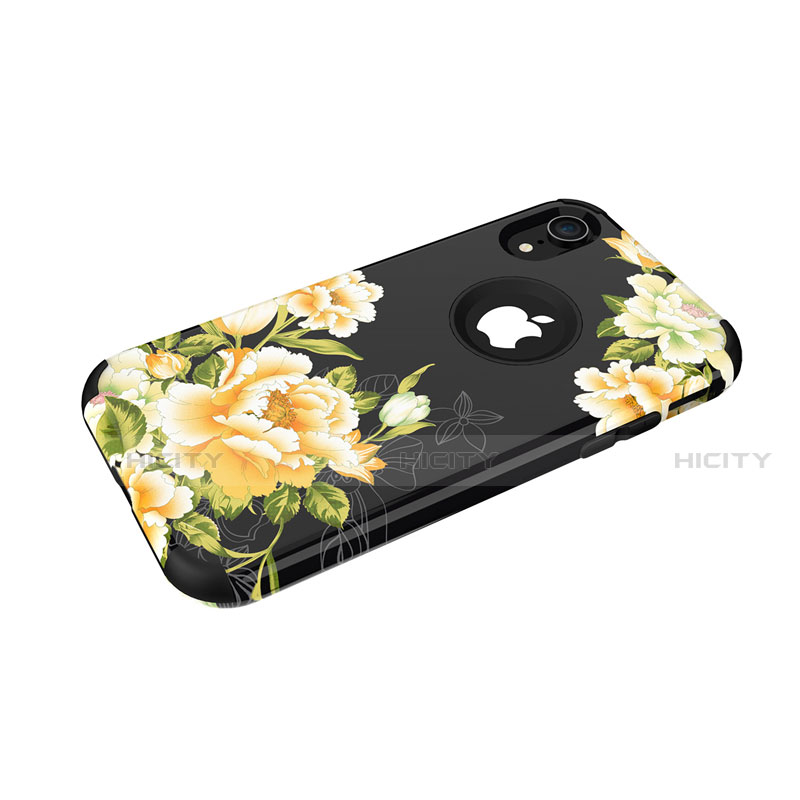 Funda Bumper Silicona y Plastico Carcasa Frontal y Trasera 360 Grados U01 para Apple iPhone XR