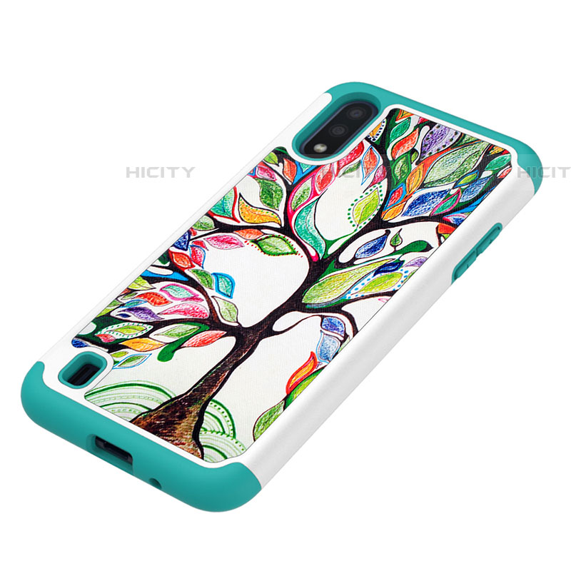 Funda Bumper Silicona y Plastico Carcasa Frontal y Trasera 360 Grados U01 para Samsung Galaxy A01 SM-A015